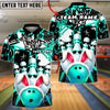 BlueJose Bowling & Pins Graffiti Bunny Pins Street Style Customized Name, Team Name 3D Shirt (4 Colors)