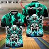 BlueJose Bowling & Pins Mafia Skull Eagle Style  Customized Name, Team Name 3D Shirt (4 Colors)