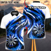 BlueJose Darts Fire Swirl Dartboard Energy Personalized Name, Team Name Unisex Shirt (4 Colors)
