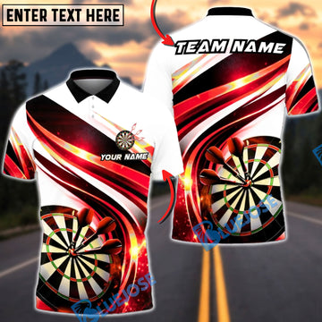 BlueJose Darts Lightning Dynamic Lines Personalized Name, Team Name Unisex Shirt (4 Colors)