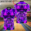 BlueJose Bowling & Pins Inferno Demon Flaming Design Customized Name, Team Name 3D Shirt (4 Colors)