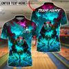 BlueJose Bowling & Pins Fire Panda Apocalypse Strike Design Customized Name, Team Name 3D Shirt (4 Colors)