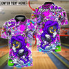 BlueJose Bowling & Pins Street Sticker Hoodie Bowler Customized Name, Team Name 3D Shirt (4 Colors)