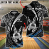 BlueJose Bowling & Pins Royal Crown Luxury Black Gold Customized Name, Team Name 3D Shirt (6 Colors)