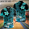 BlueJose Bowling & Pins Polynesian Flame Tribal Style Customized Name, Team Name 3D Shirt (4 Colors)