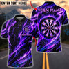 BlueJose Darts Blazing Firestorm Cool Bullseye Personalized Name, Team Name Unisex Shirt (4 Colors)