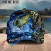 BlueJose Fishing Ocean Wave Hook Zipper Style Personalized Name Classic 3D Cap Personalized Cap (13 Breeds)