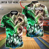 BlueJose Bowling And Pins  Fire Ice Dragon Strike Fantasy Customized Name, Team Name 3D Shirt (4 Colors)