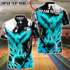 BlueJose Bowling & Pins Phoenix Fire Strike Customized Name, Team Name 3D Shirt (4 Colors)