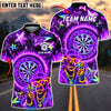 BlueJose Darts Neon Monkey Dartboard Street Style Personalized Name, Team Name Unisex Shirt (4 Colors)