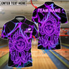 BlueJose Bowling And Pins Funny Neon Design Customized Name, Team Name 3D Shirt (4 Colors)