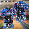 BlueJose Bowling And Pins Streetwear Bear With Bowling Design Customized Name, Team Name 3D Shirt (4 Colors)
