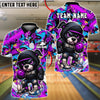 BlueJose Bowling And Pins Streetwear Bear With Bowling Design Customized Name, Team Name 3D Shirt (4 Colors)
