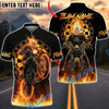 BlueJose Darts Ghost Rider Flaming Biker Wheelie Dartboard Multicolor Options Personalized Name Shirt (4 Colors)