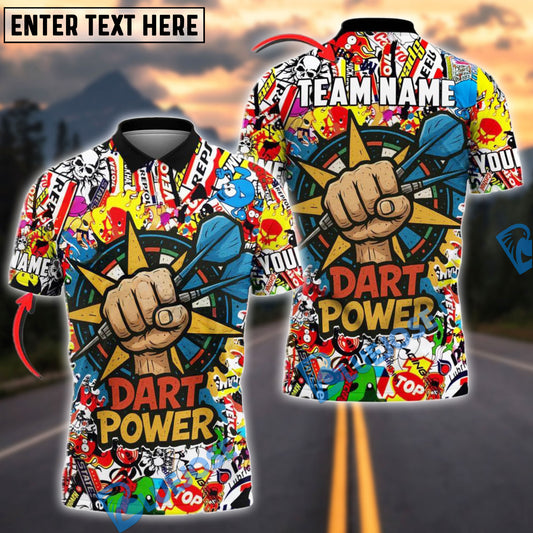 BlueJose Darts Power Personalized Name, Team Name Shirt