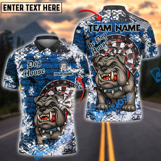 BlueJose Darts Bulldog Barricade Personalized Name, Team Name Shirt (4 Colors)
