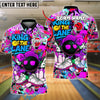 BlueJose Bowling King of the Lane Graffiti Style Customized Name, Team Name 3D Shirt (4 Colors)