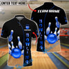 BlueJose Golden Bowling Shirt Basic Style Customized Name, Team Name 3D Shirt (4 Colors)