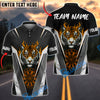 BlueJose Darts Flaming Tiger Personalized Name, Team Name Shirt (4 Colors)