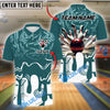 BlueJose Bowling And Pins Shockwave Customized Name, Team Name 3D Shirt (4 Colors)