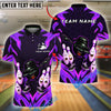 BlueJose Bowling And Pins  Dabbing Ball Fire Flames Style Customized Name, Team Name 3D Shirt (4 Colors)