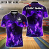 BlueJose Bowling And Pins Gorilla Flame Customized Name, Team Name 3D Shirt (4 Colors)