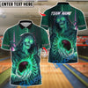 BlueJose Bowling And Pins  Cyber Reaper Design Customized Name, Team Name 3D Shirt (4 Colors)