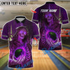 BlueJose Bowling And Pins  Cyber Reaper Design Customized Name, Team Name 3D Shirt (4 Colors)
