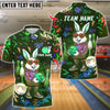 BlueJose Bowling And Pins Bunny Street Style Graffiti Design Customized Name, Team Name 3D Shirt (4 Colors)