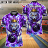 BlueJose Bowling And Pins Thunder Lightning Tiger King Customized Name, Team Name 3D Shirt (4 Colors)