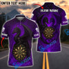 BlueJose Darts Dark Twin Dragon Fantasy Style Personalized Name, Team Name Shirt (4 Colors)