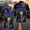 BlueJose Skeleton Darts Game Personalized Name, Team Name Shirt (4 Colors)