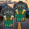 BlueJose All I Want Is Beer & Darts Personalized Name, Team Name Shirt (4 Colors)