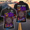 BlueJose Darts Therapy Not Needed Personalized Name, Team Name Shirt (4 Colors)