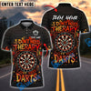 BlueJose Darts Therapy Not Needed Personalized Name, Team Name Shirt (4 Colors)
