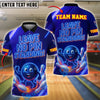 BlueJose Bowling Neon Leave No Pin Standing Customized Name, Team Name 3D Shirt (4 Colors)
