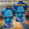 BlueJose Bowling Neon Leave No Pin Standing Customized Name, Team Name 3D Shirt (4 Colors)