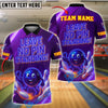 BlueJose Bowling Neon Leave No Pin Standing Customized Name, Team Name 3D Shirt (4 Colors)