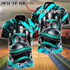 BlueJose Bowling And Pins Inferno Snake Customized Name, Team Name 3D Shirt (4 Colors)