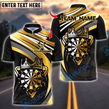 BlueJose Darts Golden Dartboard Customized Name, Team Name 3D Shirt (4 Colors)