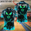 BlueJose Bowling And Pins Evil Pumpkin Demon Customized Name, Team Name 3D Shirt (4 Colors)