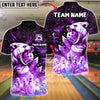 BlueJose Bowling And Pins Crystal Polar Bear Customized Name, Team Name 3D Shirt (4 Colors)
