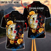 BlueJose Darts Midnight Bloom Multicolor Options Personalized Name Shirt (4 Colors)