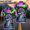 BlueJose Darts Shark Street Style Personalized Name, Team Name Shirt (4 Colors)