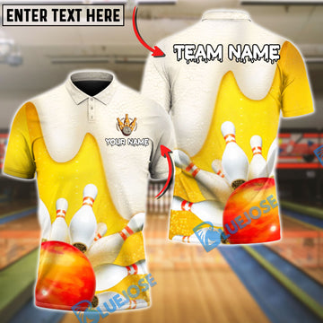 BlueJose Bowling And Pins Cold Beer Strike Personalized Shirt