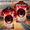 BlueJose Bowling And Pins Angry Flame Customized Name, Team Name 3D Shirt (4 Colors)