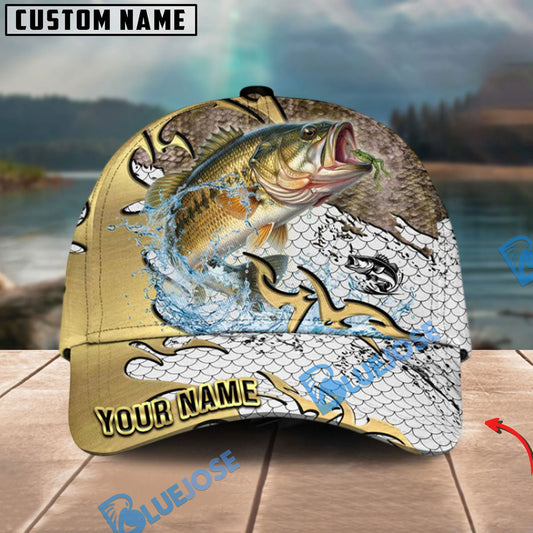 BlueJose Fishing Gold Scale Personalized Cap (13 Breeds)