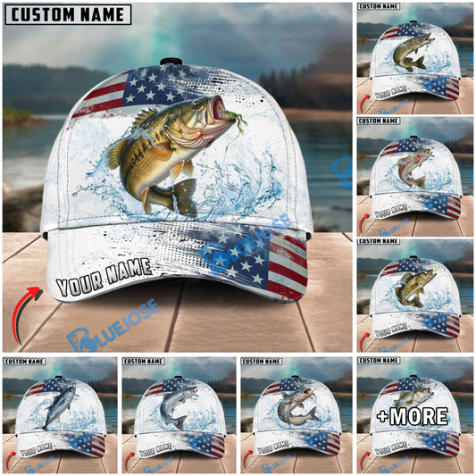 BlueJose Fishing Patriot Hunter Personalized Cap (13 Breeds)