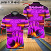 BlueJose Neon Bowling Shirt Born to Bowl Design Customized Name, Team Name 3D Shirt (4 Colors)