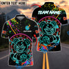 BlueJose Darts  Neon Bear Glow Art Personalized Name, Team Name Shirt (4 Colors)